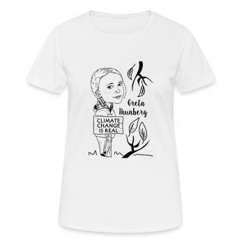 le changement climatique est réel - T-shirt respirant Femme - blanc - Devant - AI Model Female 172 dark (172cm)
