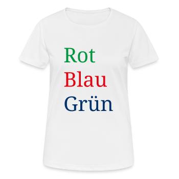 Optische Täuschung Illusion - Frauen T-Shirt atmungsaktiv - Weiß - Vorne - AI Model Female 172 dark (172cm)