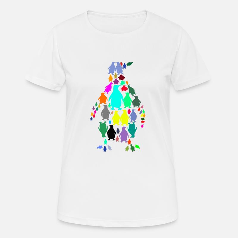 Penguins in penguins - Women's Breathable T-Shirt - white