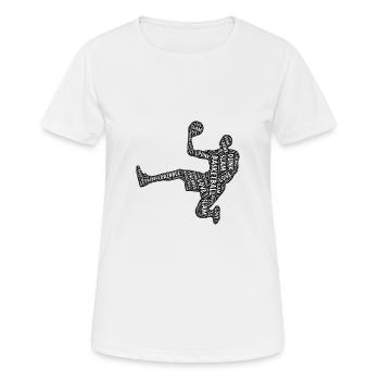 Basketballspieler - Frauen T-Shirt atmungsaktiv - Weiß - Vorne - AI Model Female 172 dark (172cm)