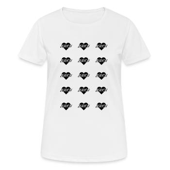 I LOVE ZÜRICH multi black - T-shirt respirant Femme - blanc - Devant - AI Model Female 172 dark (172cm)