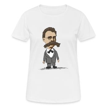 Nietzsche - T-shirt respirant Femme - blanc - Devant - AI Model Female 172 dark (172cm)