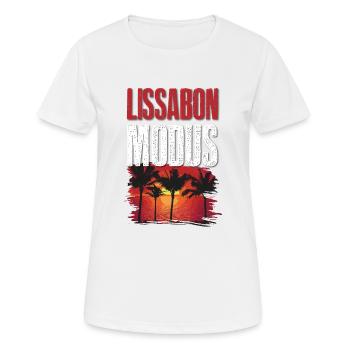 Lissabon Modus - Frauen T-Shirt atmungsaktiv - Weiß - Vorne - AI Model Female 172 dark (172cm)