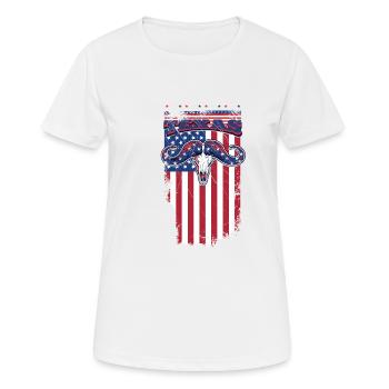 texas - Frauen T-Shirt atmungsaktiv - Weiß - Vorne - AI Model Female 172 dark (172cm)