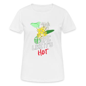 Tropic like it's hot! - Frauen T-Shirt atmungsaktiv - Weiß - Vorne - AI Model Female 172 dark (172cm)