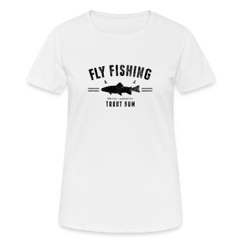 Fly fishing trout - Women's Breathable T-Shirt - white - Front - AI Model Female 172 dark (172cm)