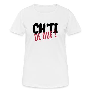 Ch'ti / Nord / Chti / Ch'ti mi / Nordiste / France - Women's Breathable T-Shirt - white - Front - AI Model Female 172 dark (172cm)