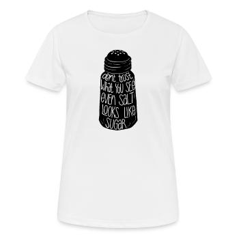 sel et sucre - T-shirt respirant Femme - blanc - Devant - AI Model Female 172 dark (172cm)