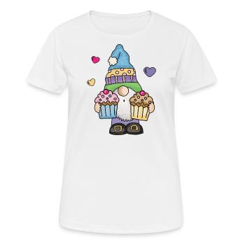 Ich liebe Kuchen Torten Cupcake Bäcker Süsses Gnom - Frauen T-Shirt atmungsaktiv - Weiß - Vorne - AI Model Female 172 dark (172cm)