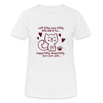 soft kitty, warm kitty, little ball of fur... - Women's Breathable T-Shirt - white - Front - AI Model Female 172 dark (172cm)