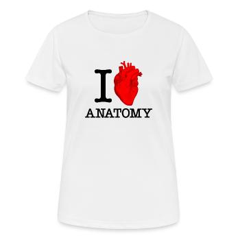 I (Heart) Anatomy - Women's Breathable T-Shirt - white - Front - AI Model Female 172 dark (172cm)