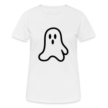 Geist - Frauen T-Shirt atmungsaktiv - Weiß - Vorne - AI Model Female 172 dark (172cm)
