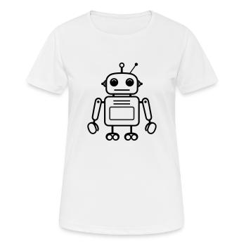 robot - T-shirt respirant Femme - blanc - Devant - AI Model Female 172 dark (172cm)