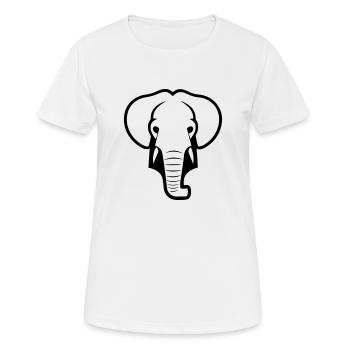 éléphant - T-shirt respirant Femme - blanc - Devant - AI Model Female 172 dark (172cm)