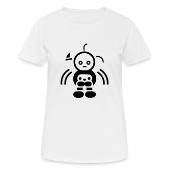 Small robot - Women's Breathable T-Shirt - white - Front - AI Model Female 172 dark (172cm)