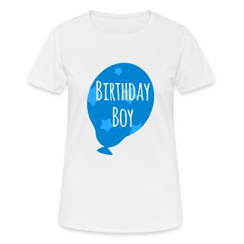 Motif ballon anniversaire garçon - T-shirt respirant Femme - blanc - Devant - AI Model Female 172 dark (172cm)