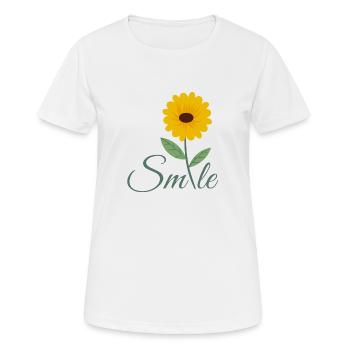Smile - T-shirt respirant Femme - blanc - Devant - AI Model Female 172 dark (172cm)