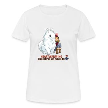 Samojede Winter Weihnachten Geschenk Hundeliebe - Frauen T-Shirt atmungsaktiv - Weiß - Vorne - AI Model Female 172 dark (172cm)