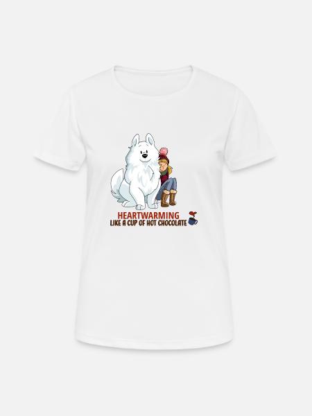 Samoyed Winter Christmas Gift Dog Love - Women's Breathable T-Shirt - white