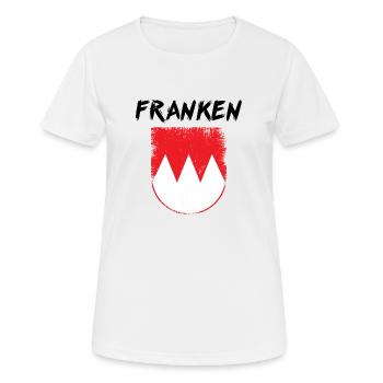 Coat of Arms Gift Franconia Dialect Franconia Design - Women's Breathable T-Shirt - white - Front - AI Model Female 172 dark (172cm)