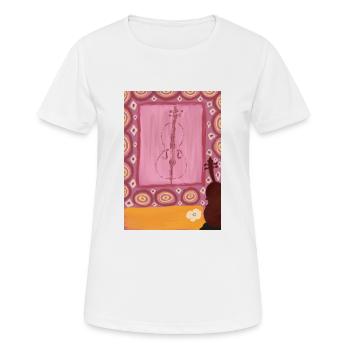 Violon - T-shirt respirant Femme - blanc - Devant - AI Model Female 172 dark (172cm)
