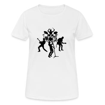 Band - Women's Breathable T-Shirt - white - Front - AI Model Female 172 dark (172cm)