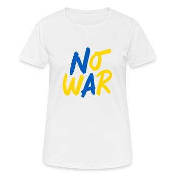 no war - Frauen T-Shirt atmungsaktiv - Weiß - Vorne - AI Model Female 172 dark (172cm)