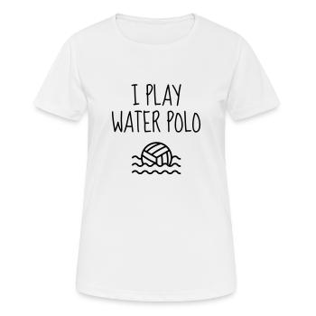 Water Polo / Water-Polo / Sport / Poloïste - T-shirt respirant Femme - blanc - Devant - AI Model Female 172 dark (172cm)