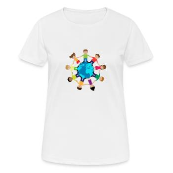 children - Women's Breathable T-Shirt - white - Front - AI Model Female 172 dark (172cm)