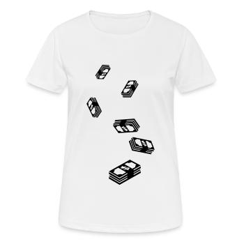 Money Money silhouette - Women's Breathable T-Shirt - white - Front - AI Model Female 172 dark (172cm)