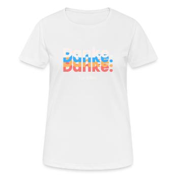 Black and Beige Colorful Typography T Shirt 1 1 - Frauen T-Shirt atmungsaktiv - Weiß - Vorne - AI Model Female 172 dark (172cm)