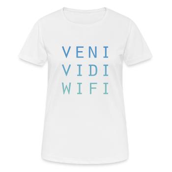 Veni Vidi Wifi (plain) - Women's Breathable T-Shirt - white - Front - AI Model Female 172 dark (172cm)