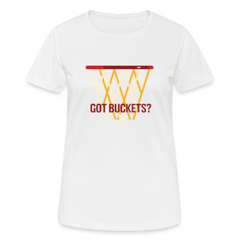 gotbuckets - Women's Breathable T-Shirt - white - Front - AI Model Female 172 dark (172cm)