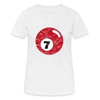 Billard Billard sombres sept sept - T-shirt respirant Femme - blanc - Devant - AI Model Female 172 dark (172cm)