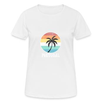 Portugal - Frauen T-Shirt atmungsaktiv - Weiß - Vorne - AI Model Female 172 dark (172cm)