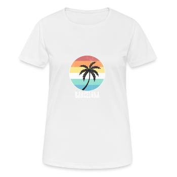 Barcelone - T-shirt respirant Femme - blanc - Devant - AI Model Female 172 dark (172cm)