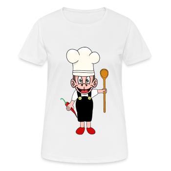 Affen Affe Kochkunst Hobbykoch Gastgeber - Frauen T-Shirt atmungsaktiv - Weiß - Vorne - AI Model Female 172 dark (172cm)