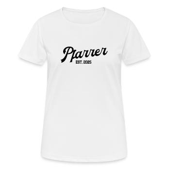 Pfarrer 2025 Ausbildung Studium Ordination Kirche - Frauen T-Shirt atmungsaktiv - Weiß - Vorne - AI Model Female 172 dark (172cm)