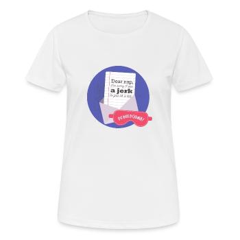 Dear nap -Typografie - Frauen T-Shirt atmungsaktiv - Weiß - Vorne - AI Model Female 172 dark (172cm)