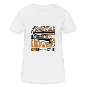 Enjoy Romantic Walks Through The Hardware Store11 - Frauen T-Shirt atmungsaktiv - Weiß - Vorne - AI Model Female 172 dark (172cm)