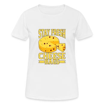 Restez sacs de fromage frais 16 - T-shirt respirant Femme - blanc - Devant - AI Model Female 172 dark (172cm)