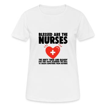 Blessed Are The Nurses - Women's Breathable T-Shirt - white - Front - AI Model Female 172 dark (172cm)