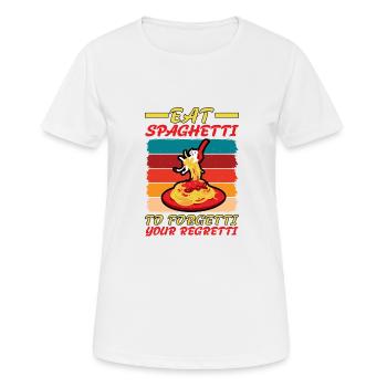 Eat Spaghetti To Forgetti Your Regretti 4 - Frauen T-Shirt atmungsaktiv - Weiß - Vorne - AI Model Female 172 dark (172cm)