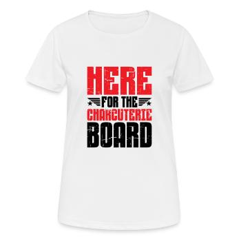 Ici pour la planche de charcuterie 5 - T-shirt respirant Femme - blanc - Devant - AI Model Female 172 dark (172cm)