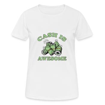 L’argent est génial 6 - T-shirt respirant Femme - blanc - Devant - AI Model Female 172 dark (172cm)
