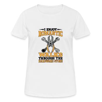 Enjoy Romantic Walks Through The Hardware Store15 - Frauen T-Shirt atmungsaktiv - Weiß - Vorne - AI Model Female 172 dark (172cm)