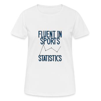 Maîtrise des statistiques sportives 2 - T-shirt respirant Femme - blanc - Devant - AI Model Female 172 dark (172cm)