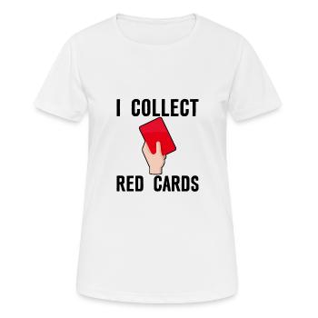 Je reçois des cartons rouges - T-shirt respirant Femme - blanc - Devant - AI Model Female 172 dark (172cm)