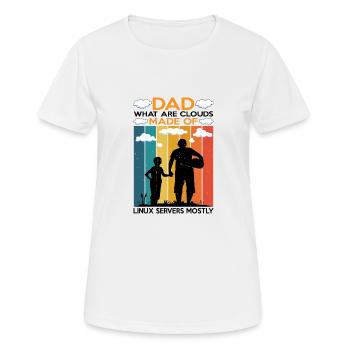 What Are Clouds Made Of, Linux Servers Mostly 7 - Women's Breathable T-Shirt - white - Front - AI Model Female 172 dark (172cm)
