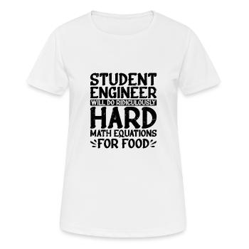 Fera des équations mathématiques ridiculement difficiles pour la nourriture2 - T-shirt respirant Femme - blanc - Devant - AI Model Female 172 dark (172cm)